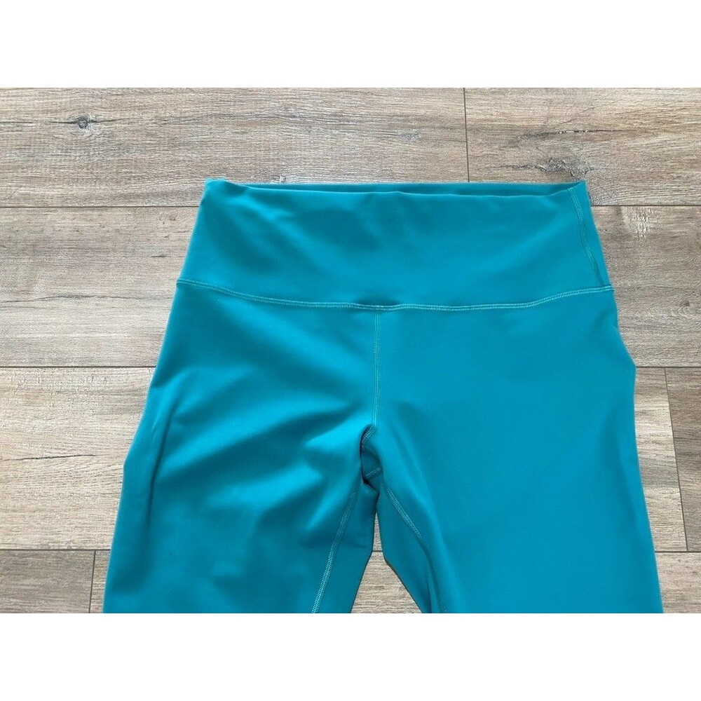 Lululemon Wunder Train Leggings HR 27'' Pants Everlux Women Sz 12 Teal LW5DJ0S - Picture 2 of 8
